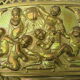 Brass planter with its zinc tray