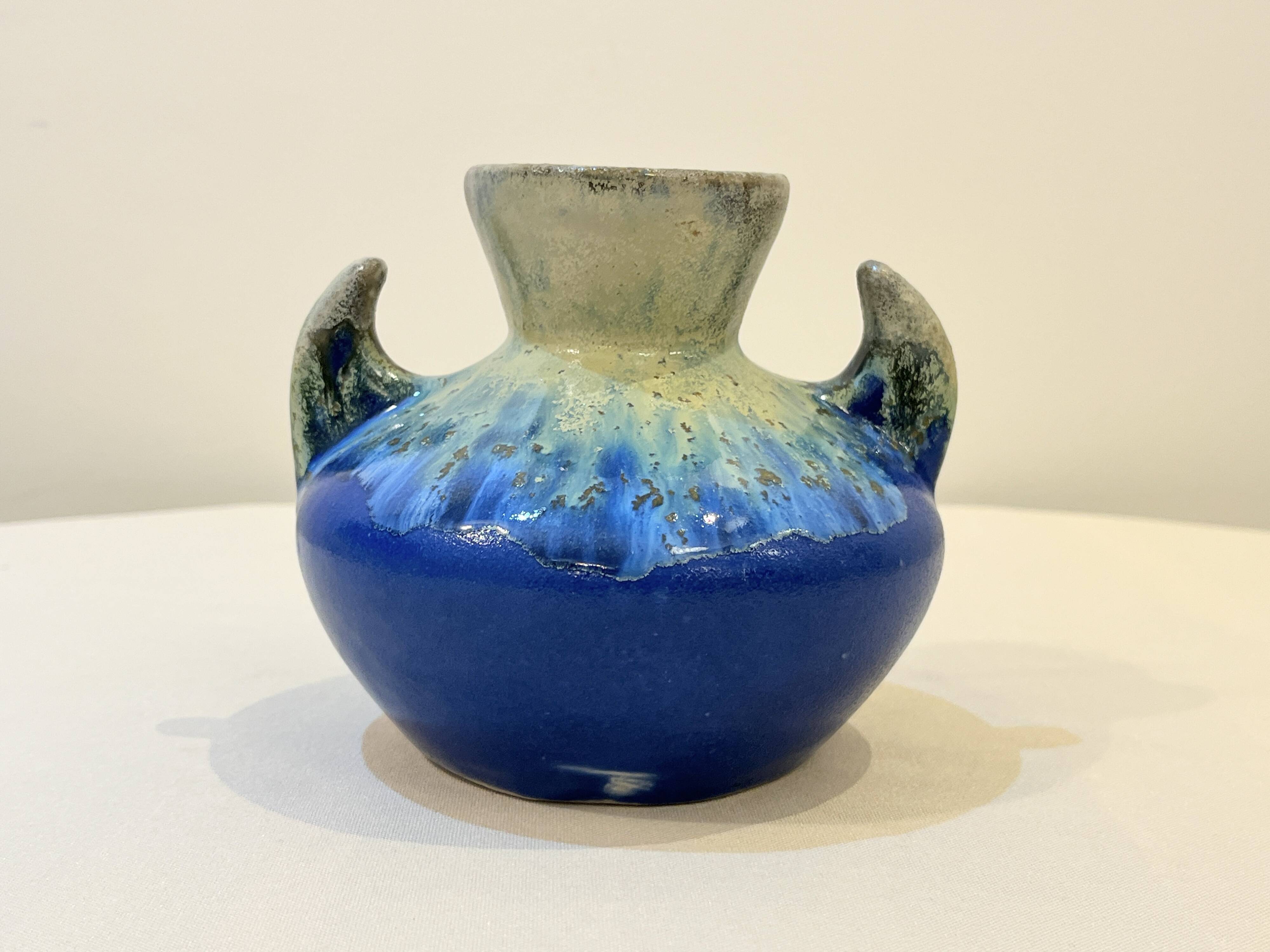 Vase with handles vintage alpho art deco ceramic alphonse mouton vintage