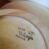 Set of 4 flat plates grès CNP Village France
