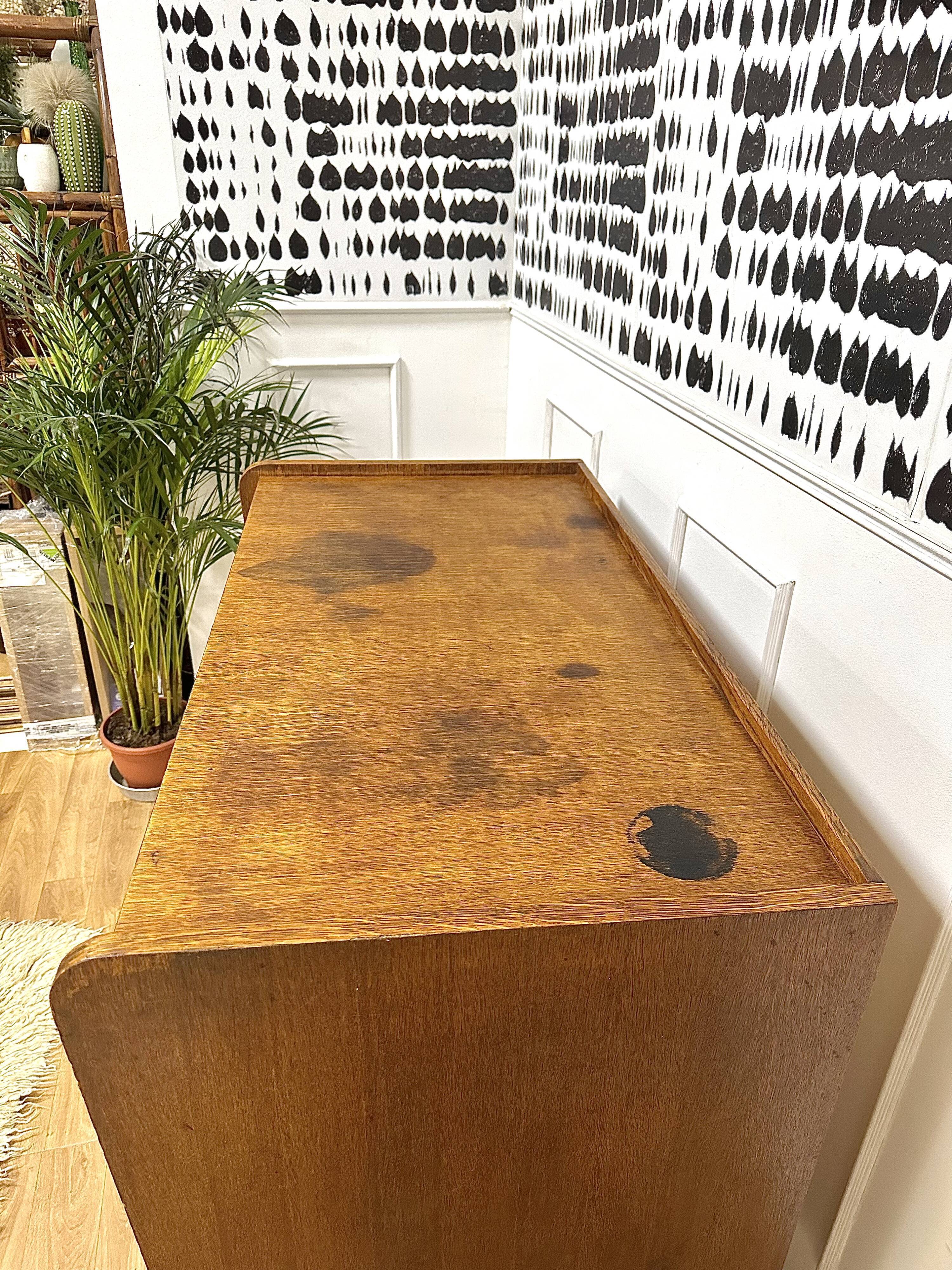 Vintage chest of drawers compass feet