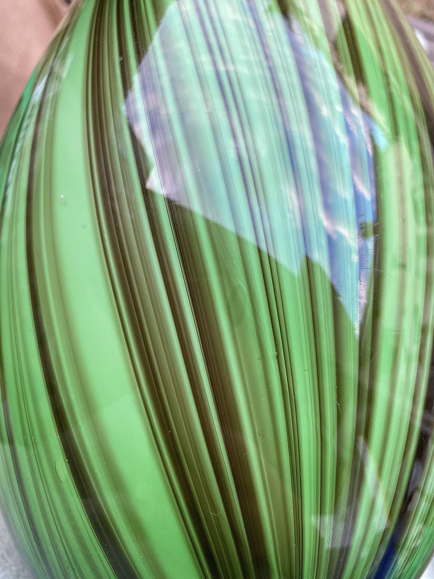 Grand vase en verre murano missoni