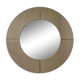 Mid-Century Modern Italian Smoked Round Large Mirror, 1970s
