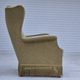 1970s, Danish design, wingback armchair, original condition, furniture velour, beech wood legs.