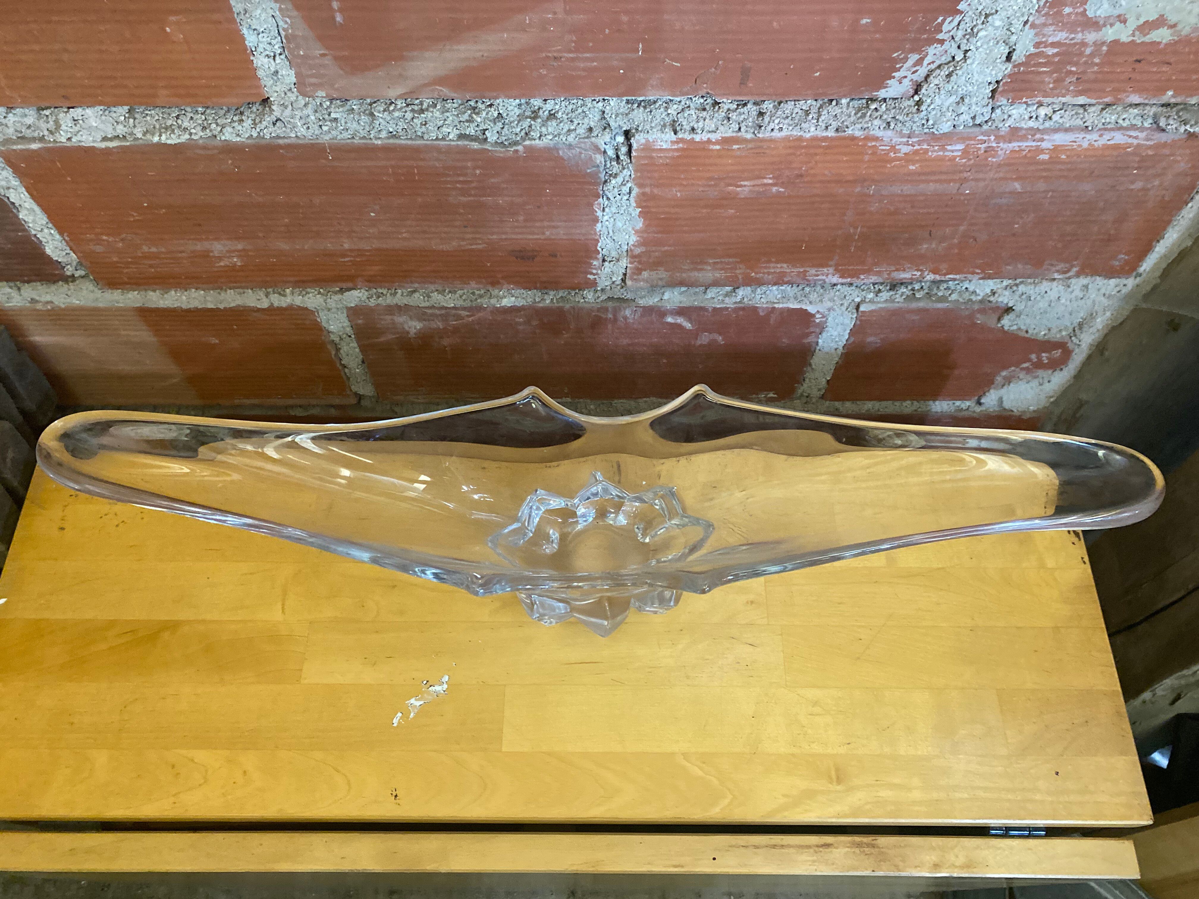 Vintage design crystal coupe centrepiece from vannes