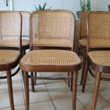 Lot de 6 chaises cannées drevounia