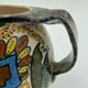 Pichet Paul Fouillen faience de Quimper decor geometrique signe