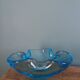 Murano turquoise blue glass trilobed empty pocket ashtray