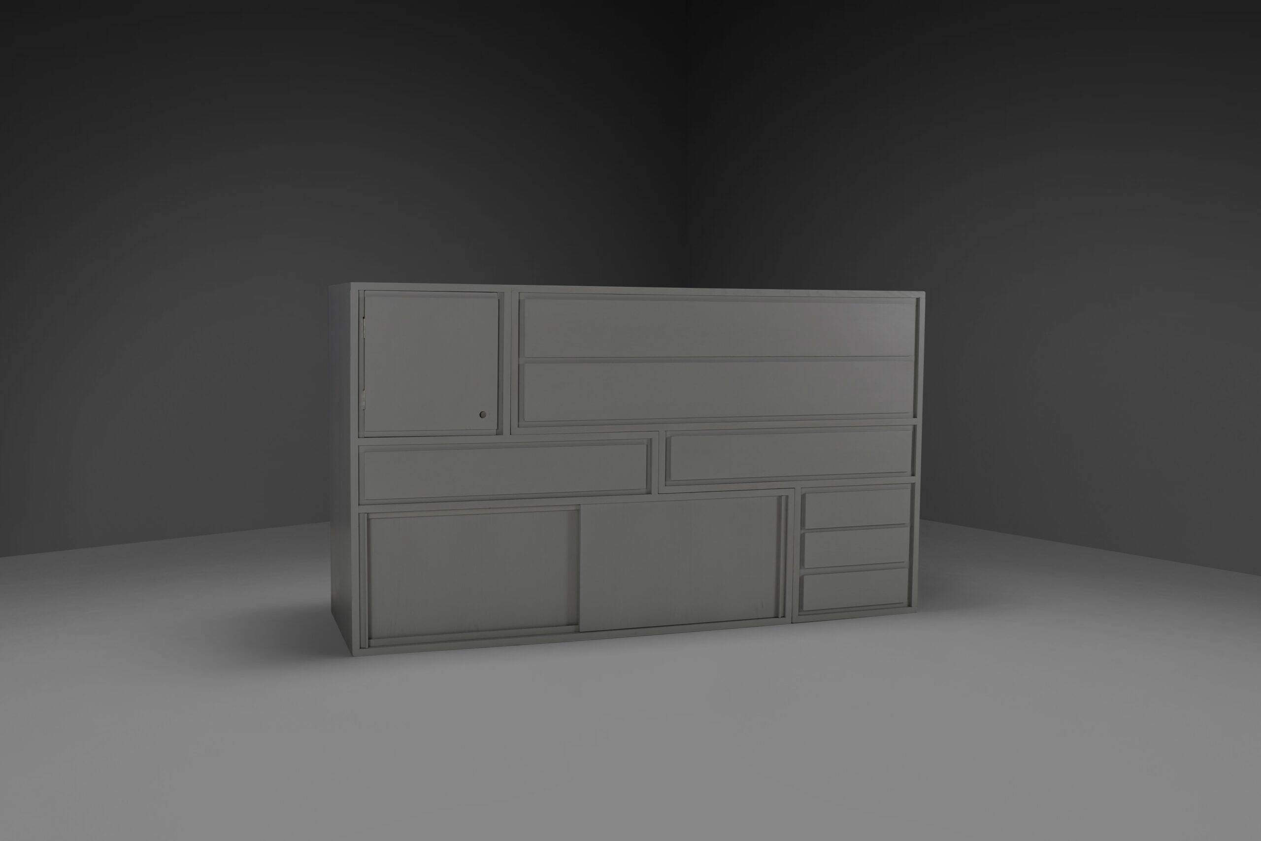 Rare 'Kaidan' cabinet by Kazuhide Takahama for Gavina, Italy 1960s