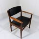 Armchair in teak & leather by Frem Røjle, Denmark