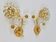 Pair of wall sconces flower in crystal with gilded brass by Ernst Palme, Palwa Germany, 1970s.