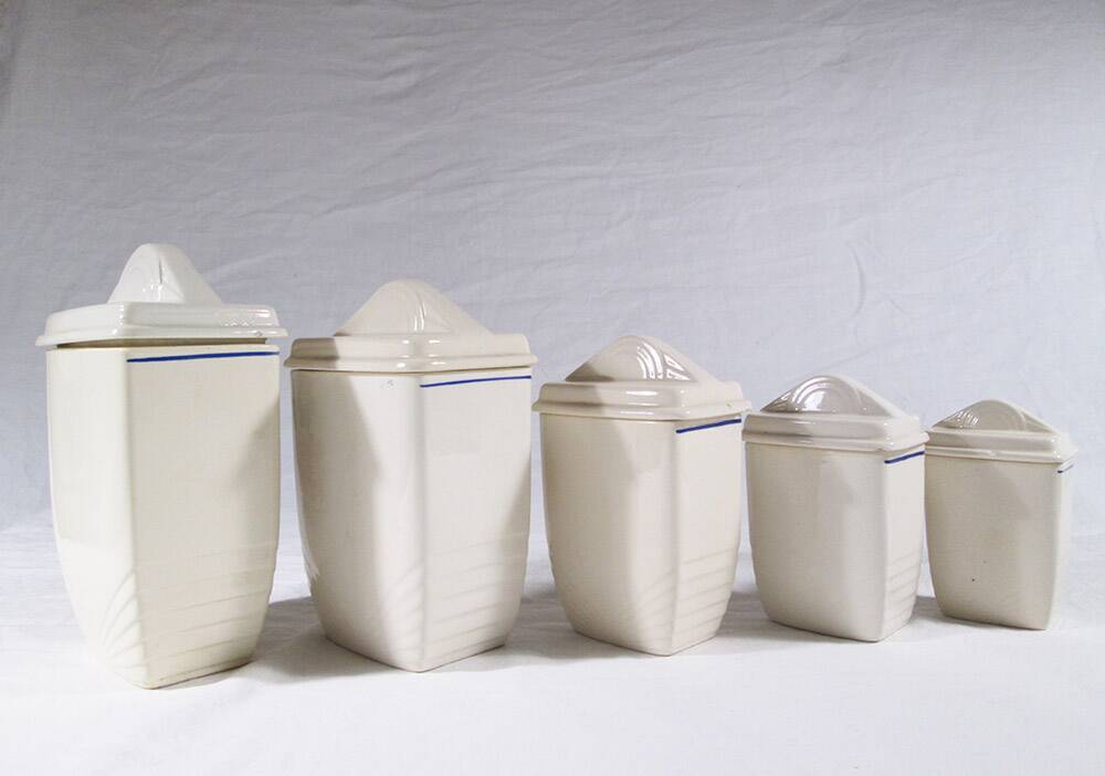 5 K & G Lunéville spice jars