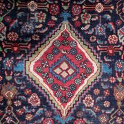 Antique Persian Hamadan handmade rug 3.8' x 6.7' 1920s - 1C1215