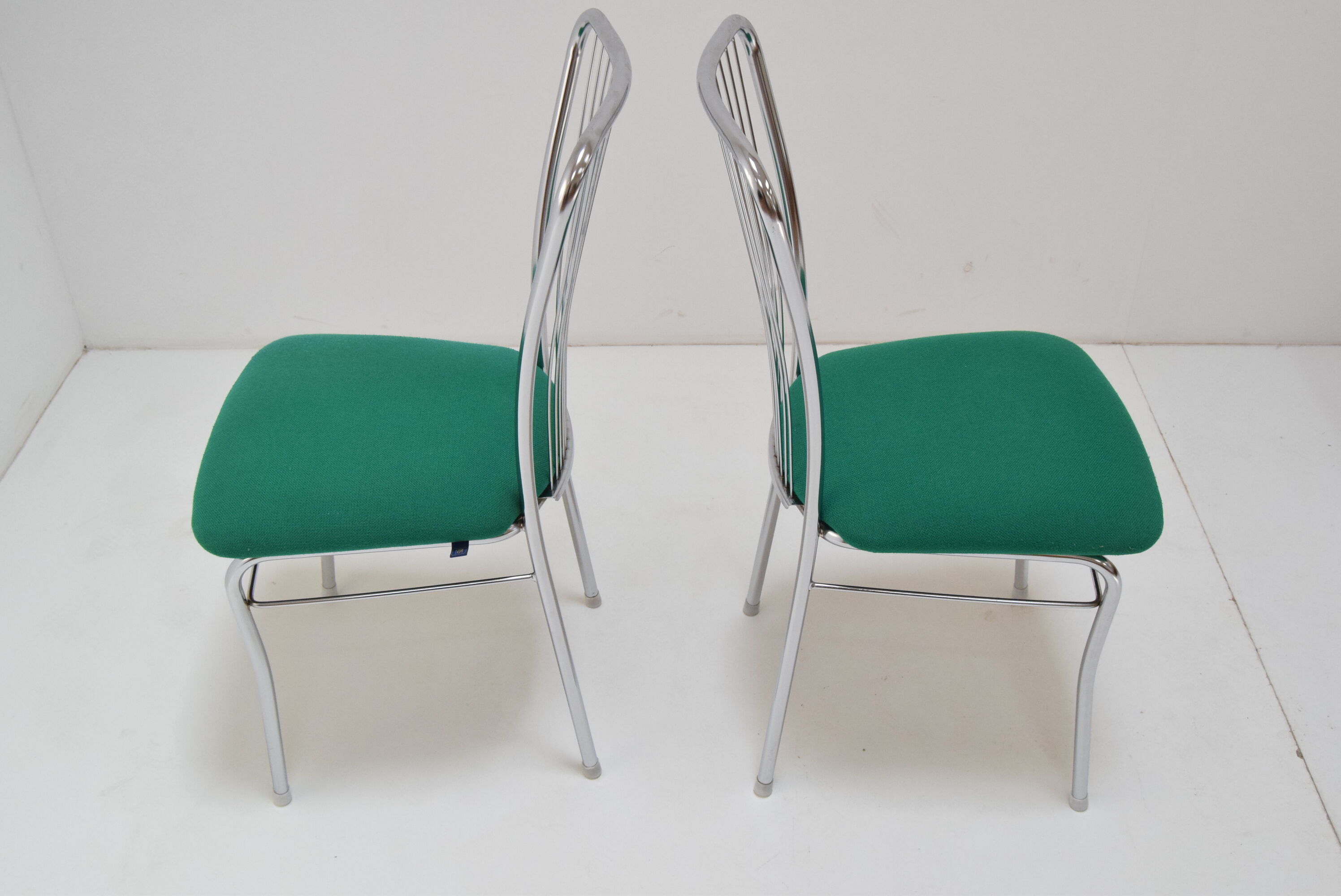 Pair of Mid-century Chrome Chairs,Nowy Styl,circa 1980's.