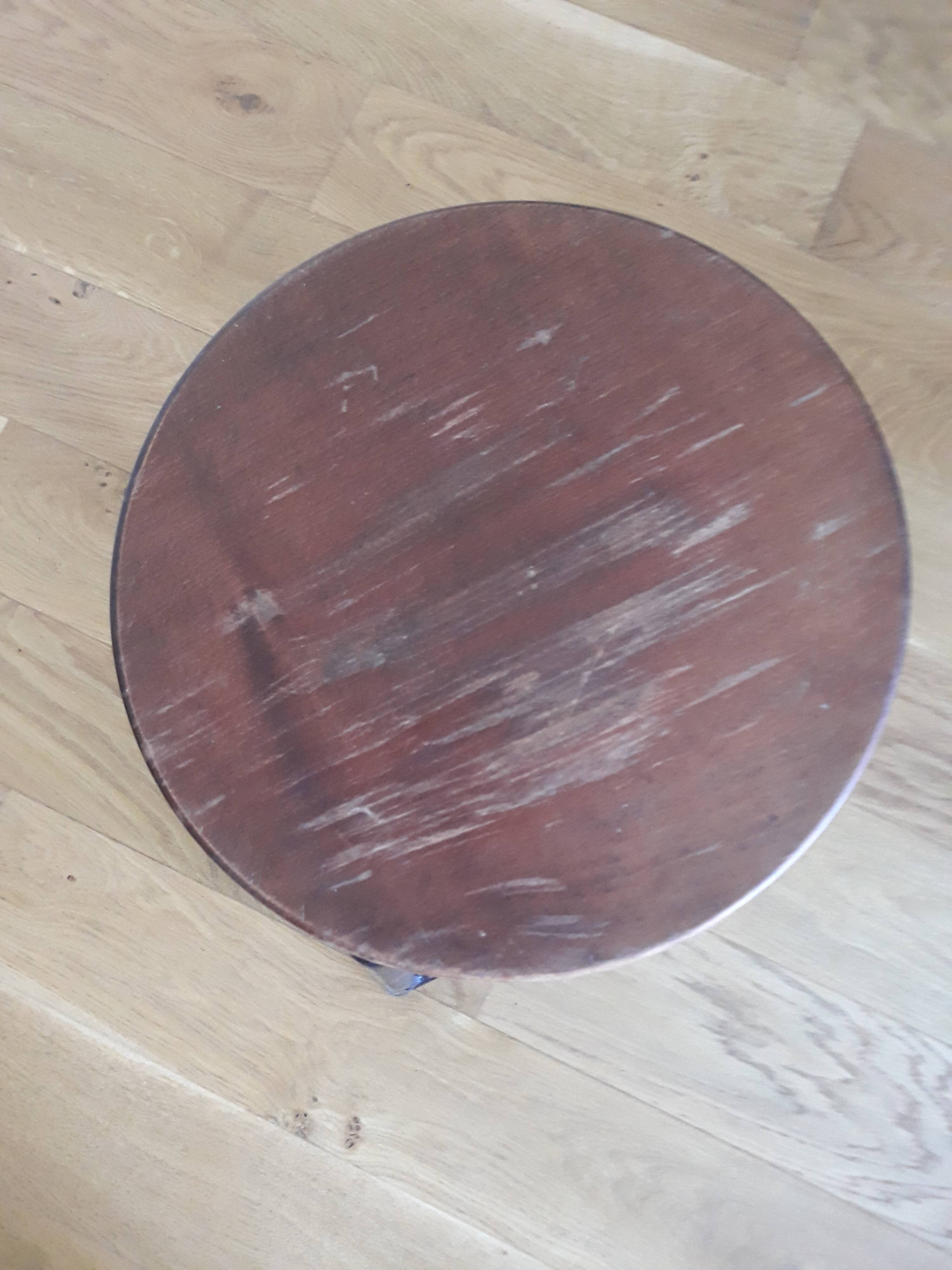 Metal and wood workshop stool industrial style