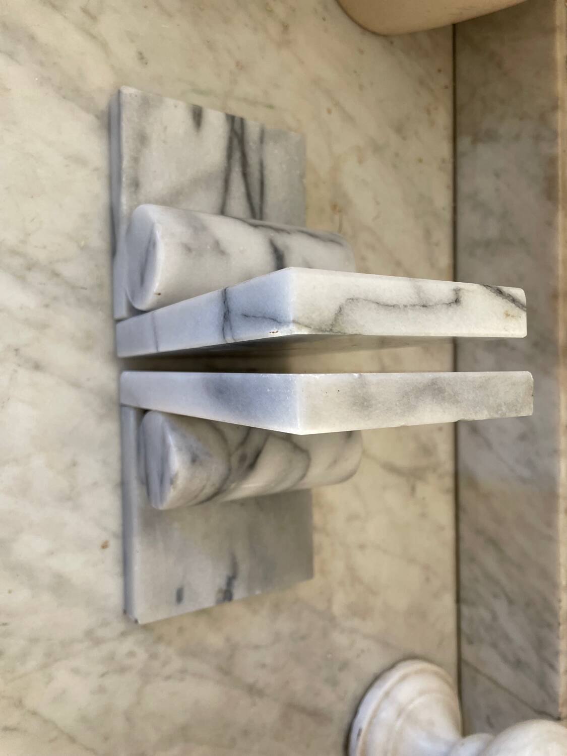 Pair of marble bookends