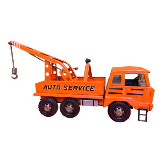 Camion Dépanneuse "Auto Service" de la marque française Joustra n° 695 de 1969 en tôle
