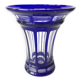 Signed Baccarat crystal overlay vase, 1940s