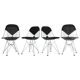 "DKR-2" Set of 4 Wire Chairs 'Bikini' by Eames for Herman Miller, 1960