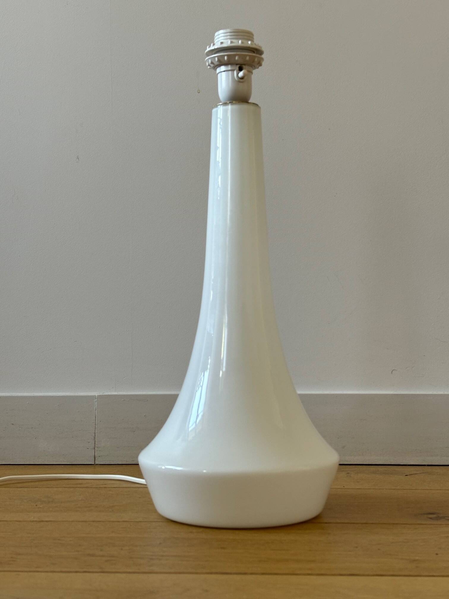 opaline and brass lamp - Sweden 60s/70s