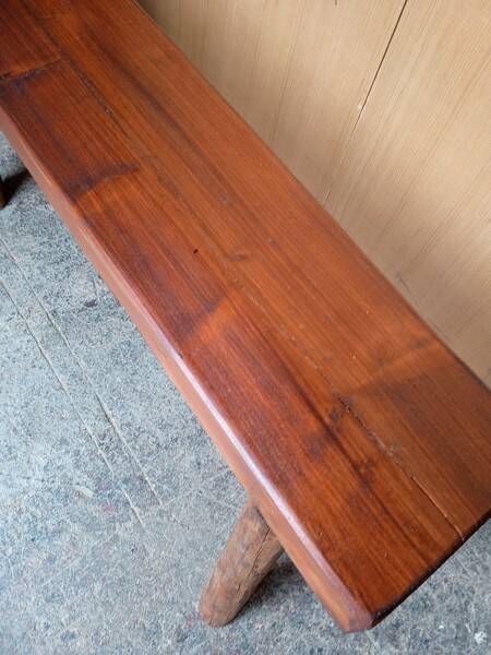 Bench 101 cm old patinated solid wood