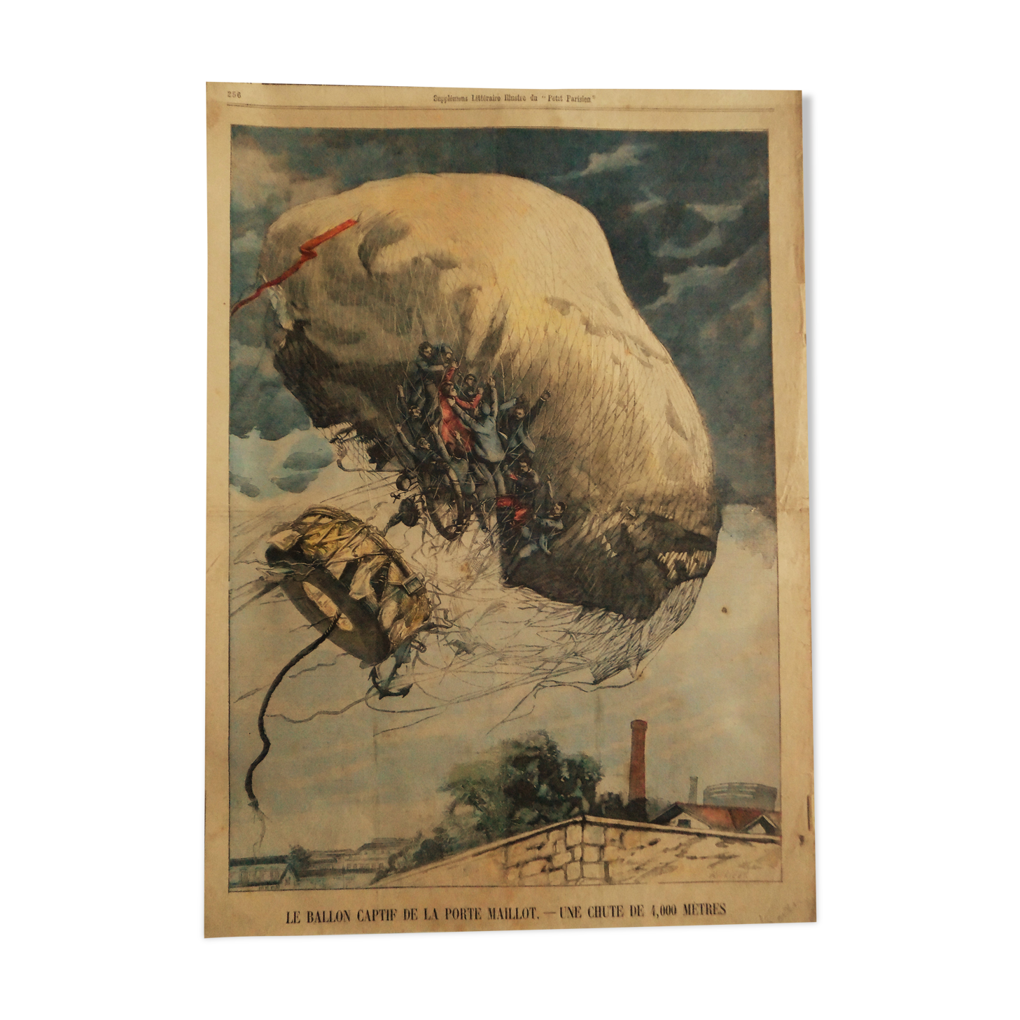 Le ballon de la Porte Maillot 1902