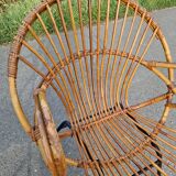 Set of 2 rattan armchairs