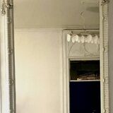 Louis XVI style mirror in wood and carved stucco 20th century