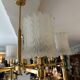 Brass and glass chandelier 1970