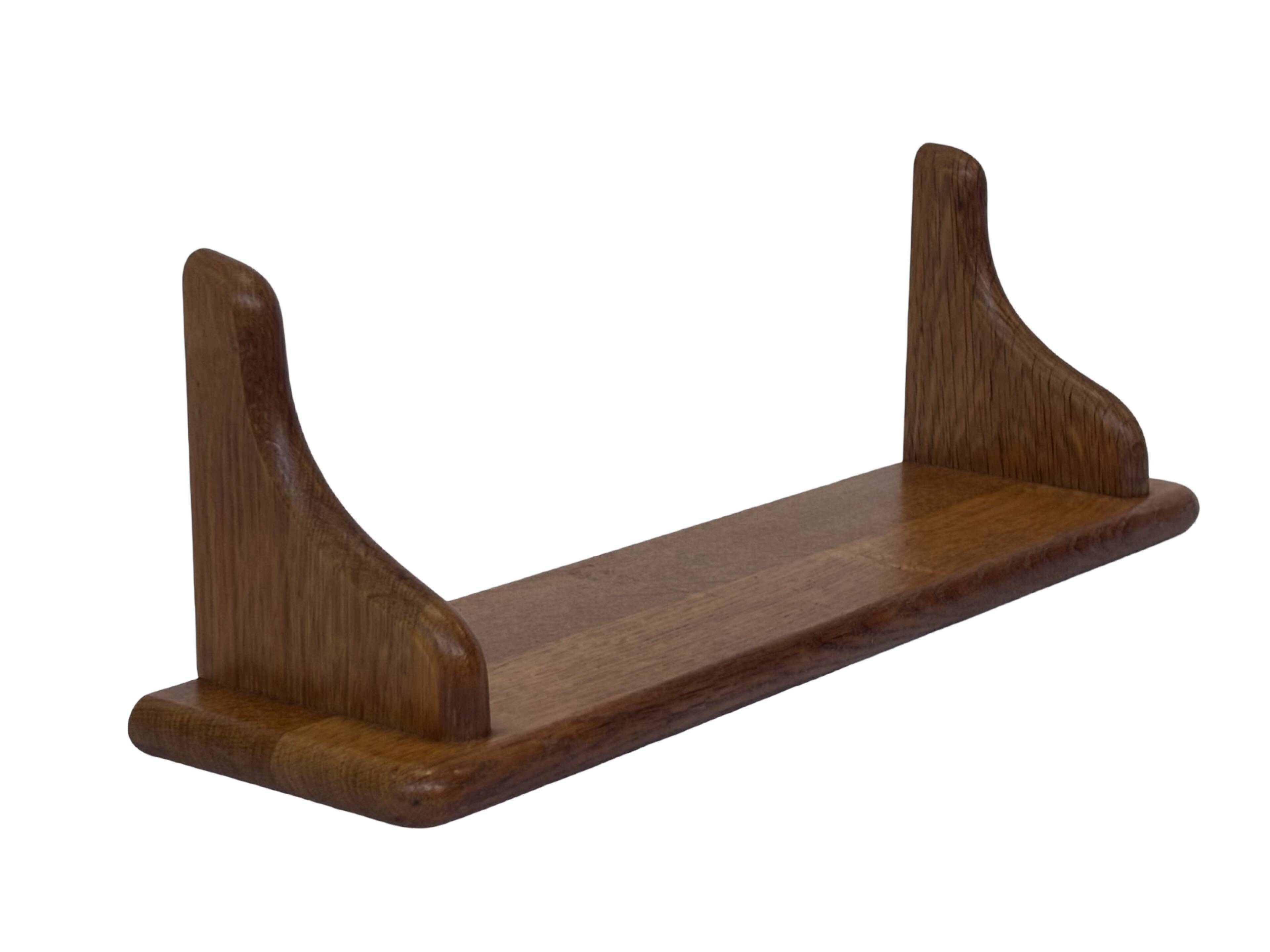 Vintage book shelf wall rack 1970s wood minimalist design
