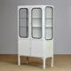 Glass & iron medical cabinet, 1970s