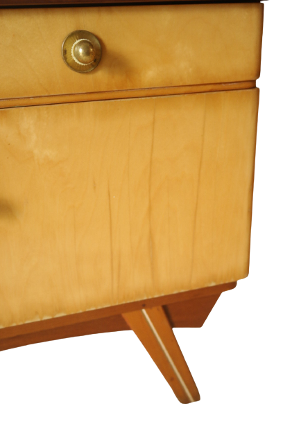 Paire de chevets vintage en bois pieds compas