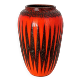 Vintage Scheurich Fat Lava vase | West Germany | Orange Black Zi