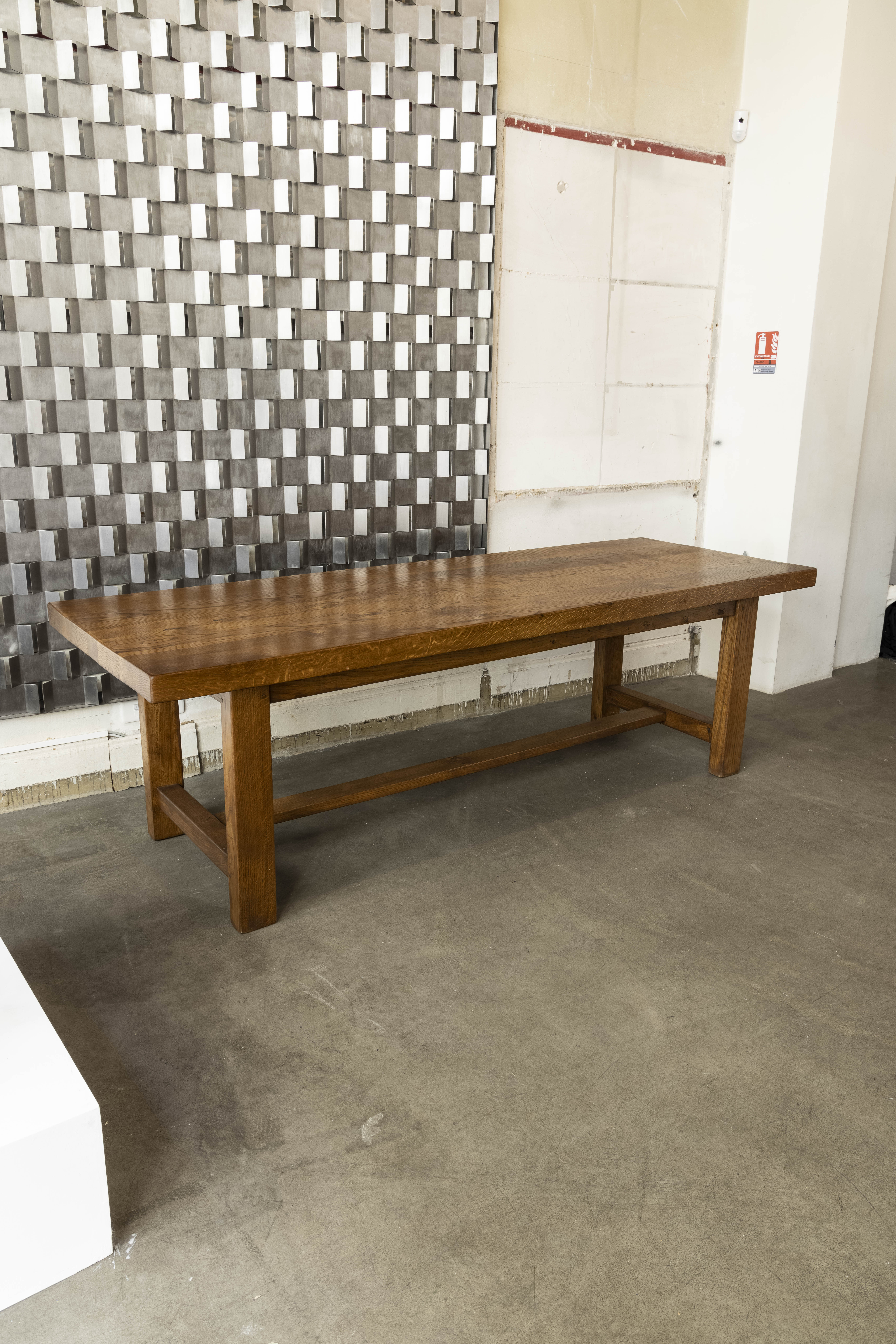 Solid wood dining table, 1970s