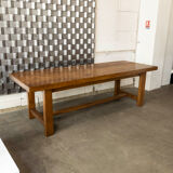 Solid wood dining table, 1970s