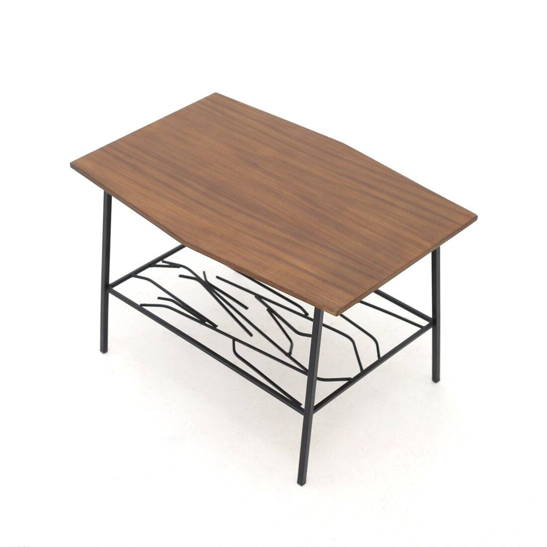 Coffee table with a wooden top, 1950s.