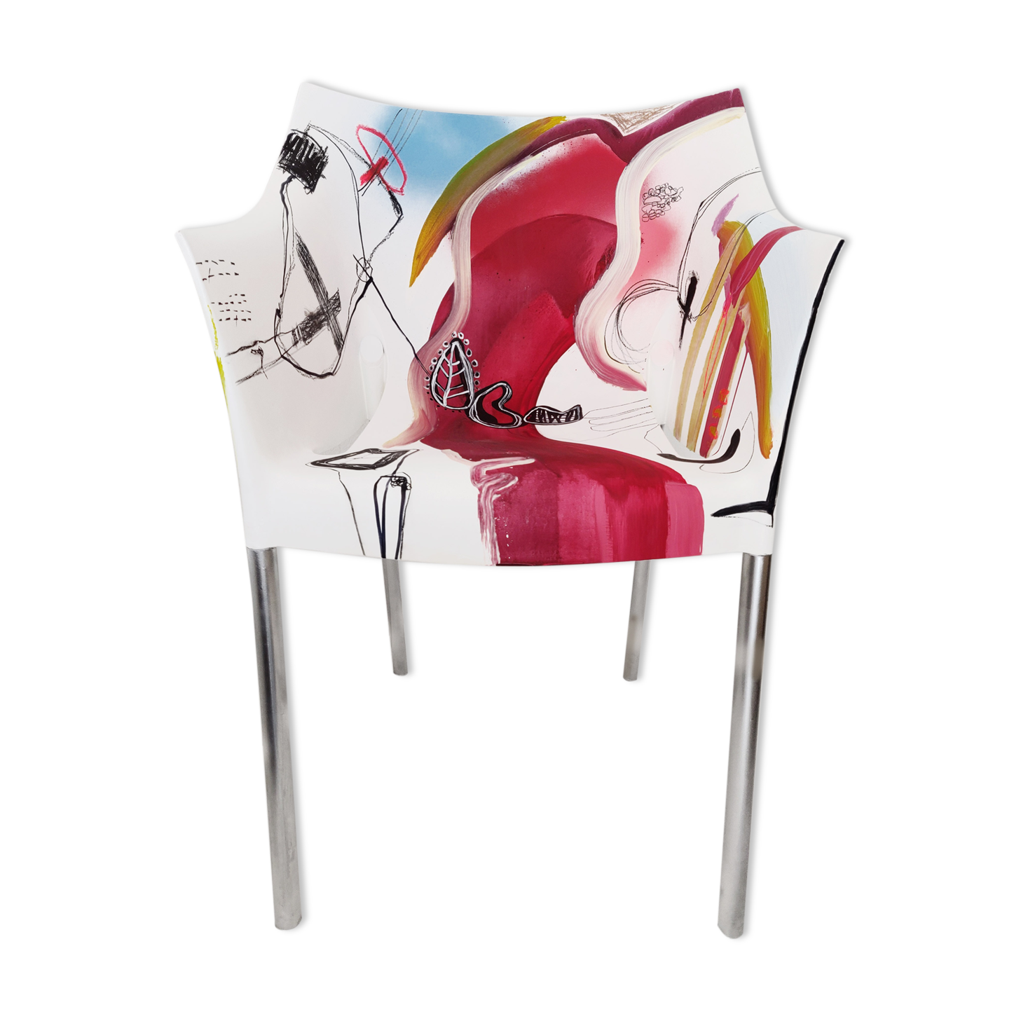 Armchair Dr.NO by Philippe Starck for Kartell painted by WHA. Pantki