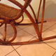 Rocking chair from the 70s in rattan and wicker