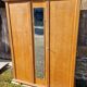 2-door glazed mirror cabinet