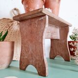 Mini wooden farmhouse bench