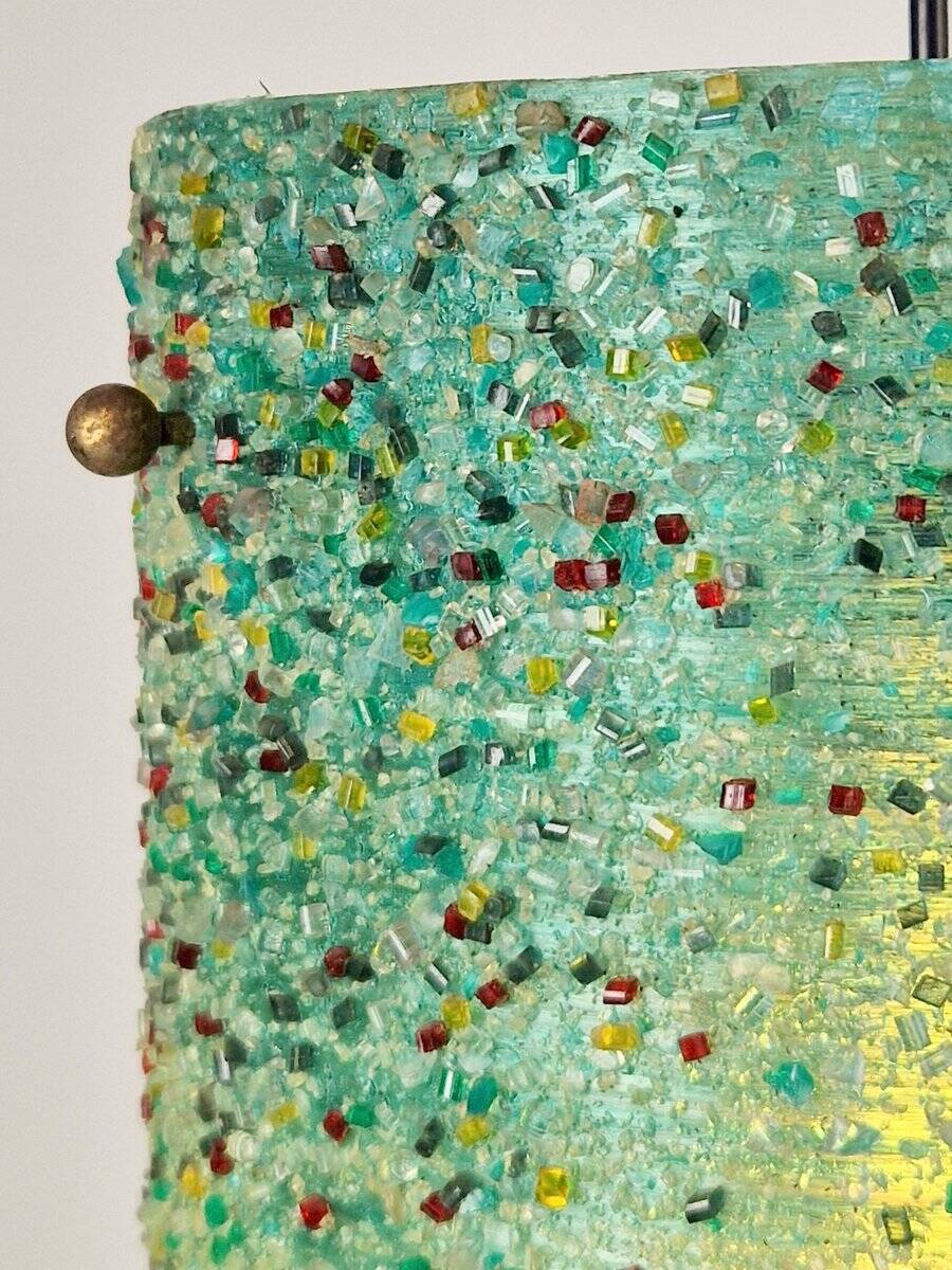 Green Polyester Sugar Tube Pendant Lamp by John and Sylvia Reid for Rotaflex, 1960s