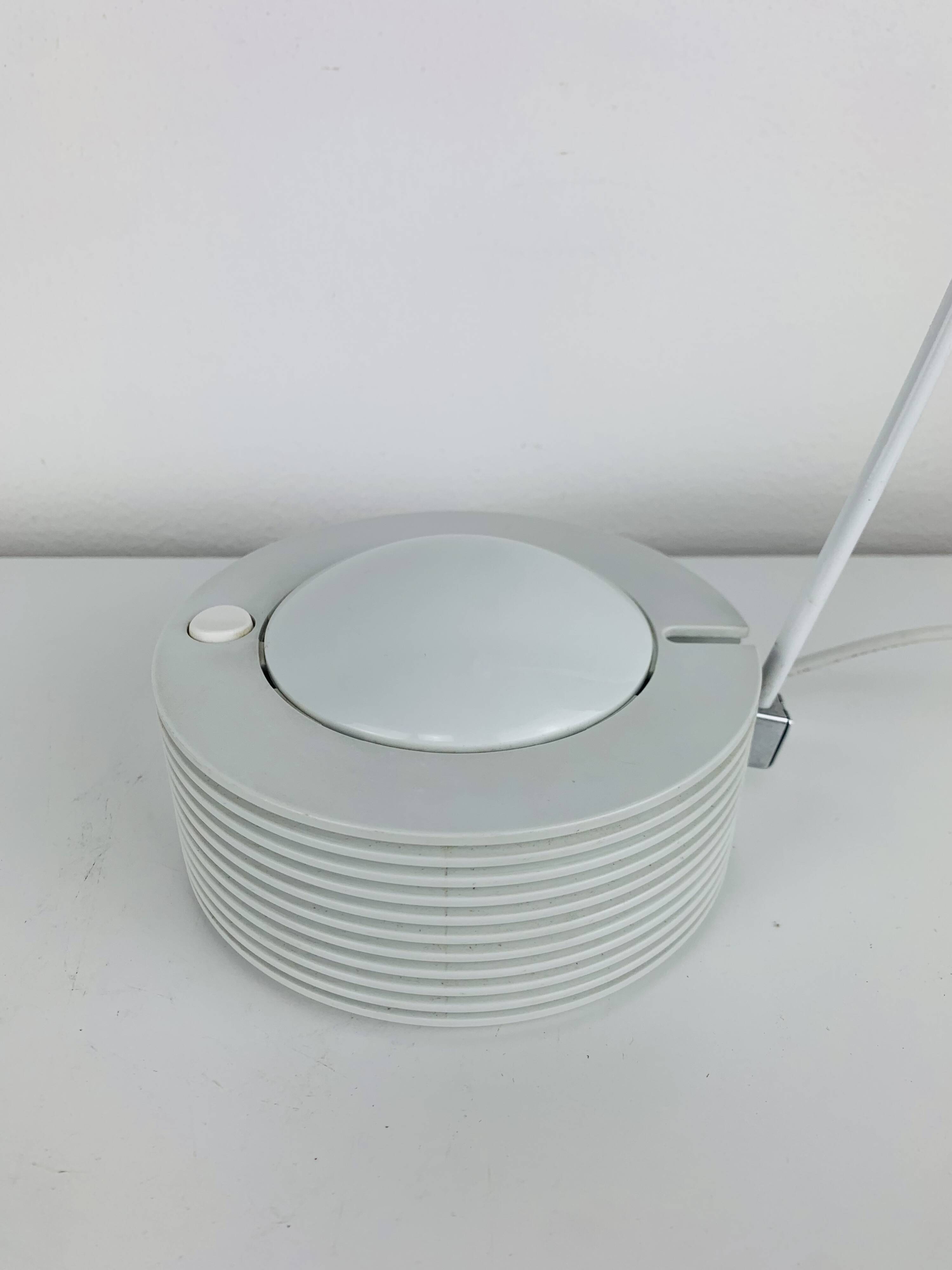 Lugano desk lamp by E Lite, white, Memphis style