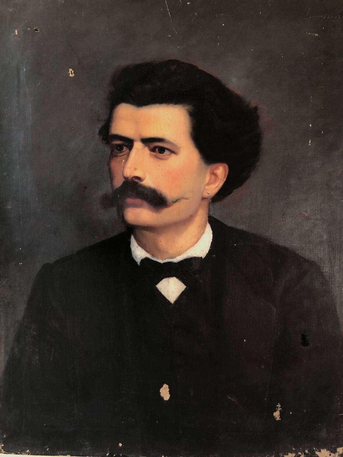Portrait of a man, oil on canvas, 19th century