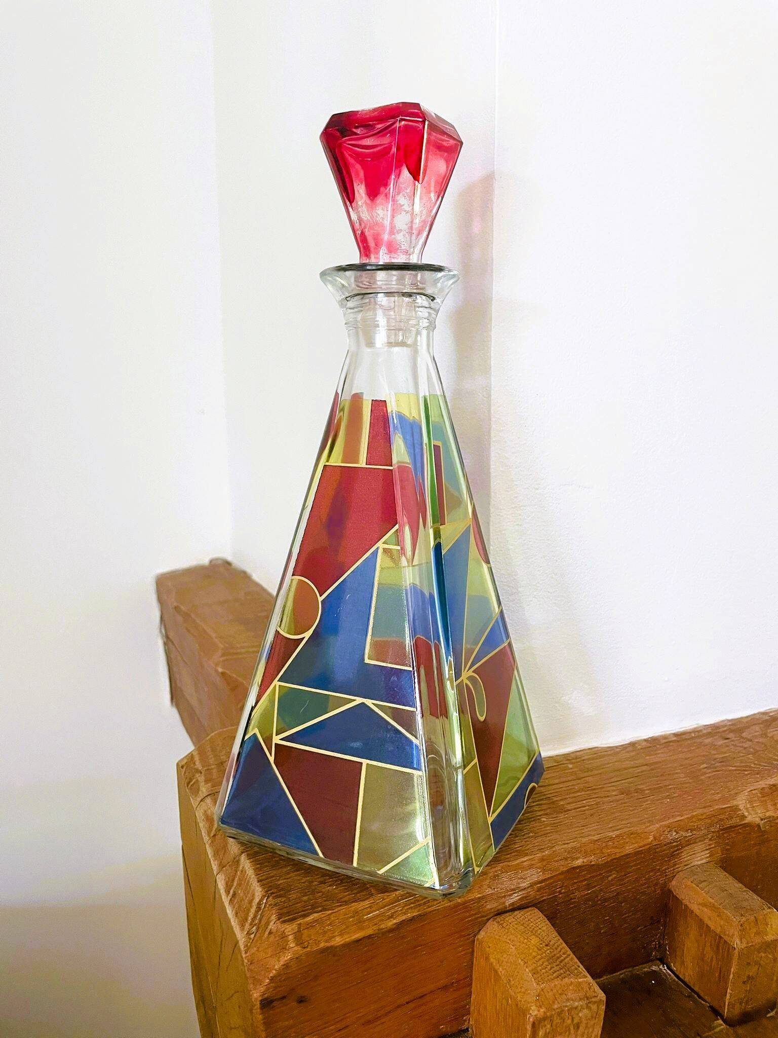 Carafe / vase multicolore italien