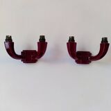 Pair of Art Deco ceramic wall sconces