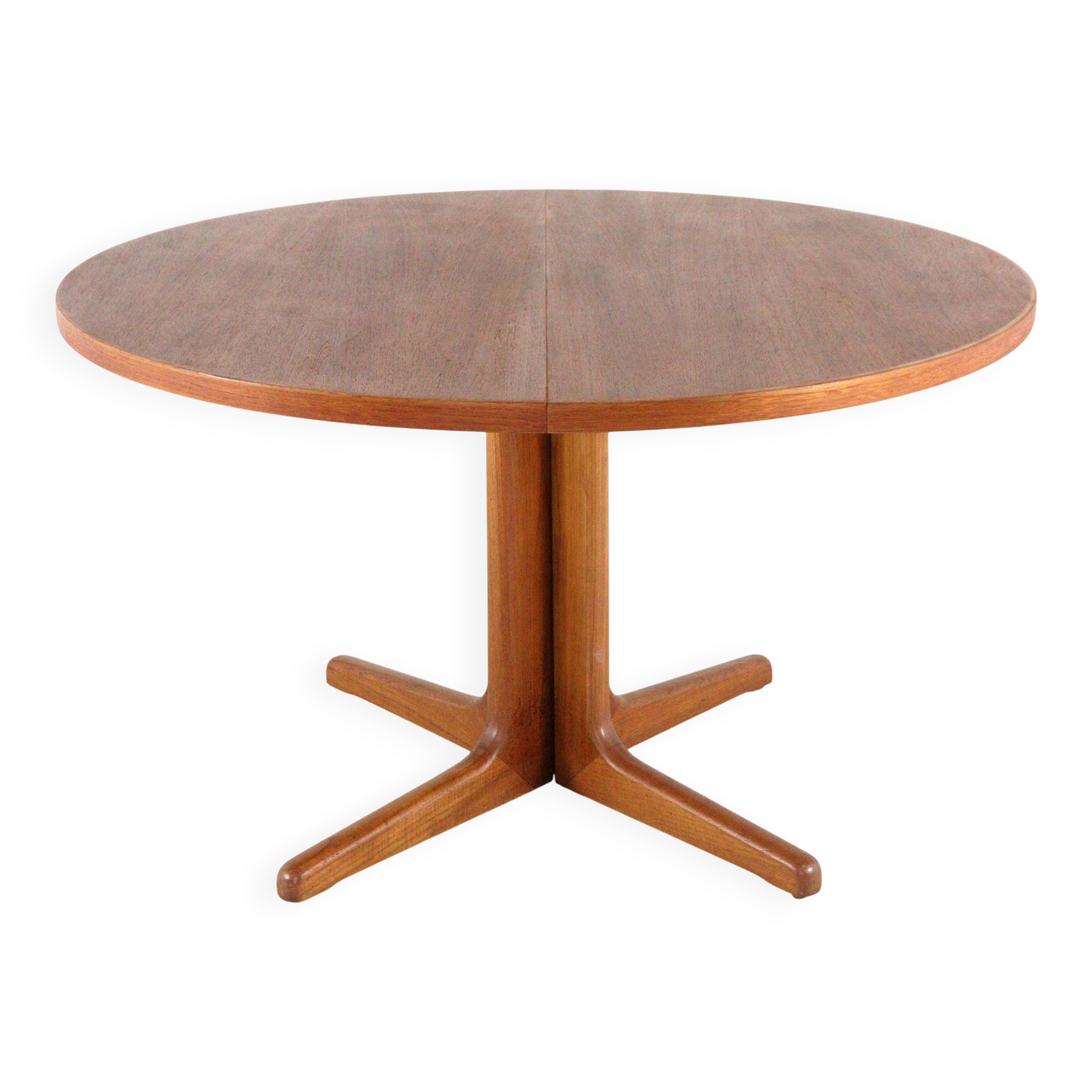 S. Burchardt Nielsen round (2x) extendable dining table danish design teak