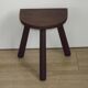 Vintage French Traditional Wooden 3 Legged Milking Stool – D-Shaped Seat