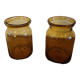 Amber glass vases