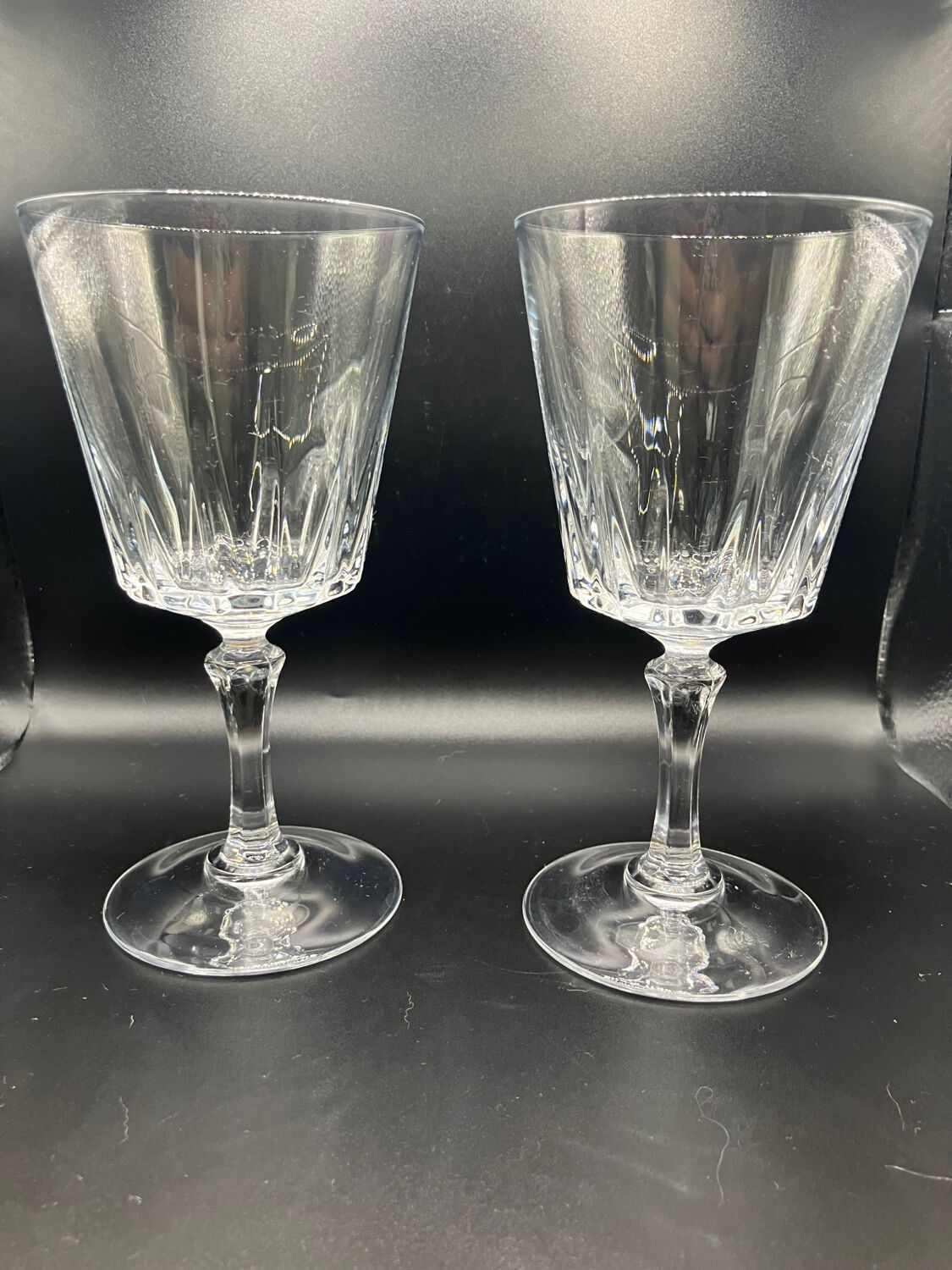 10 vintage crystal glasses