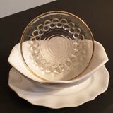 Set of 7 beaded plates