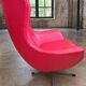 Pair of high-back swivel lounge chairs Scandinavian modern leather & aluminium by UP Závody Rousínov 1960s Czechoslovakia